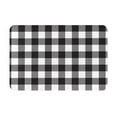 thumbnail image 2 of Front Door Mat Indoor Outdoor Outside Entrance - 16*24in Washable Black White Plaid Thin Bathroom Rugs Fit Under Door, Bath Rugs for Bathroom, Kitchen Rugs Mats for Floor, 2 of 6
