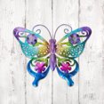 thumbnail image 6 of ZOELNIC Butterfly Wall Decor, 3D Art Butterflies Metal & Glass Decorations for Garden, Living Room, Bedroom, Indoor / Outdoor Purple, 6 of 6