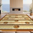 thumbnail image 2 of Design&I 2'x3' Washable Throw Rug Cd Vinyl Record Retro Soundwave Disc Stripe Border Vintage Music Flowing Dynamic for Hallway, Laundry Room, Low Profile Daily Traffic Ready Accent, 2 of 7