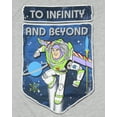 thumbnail image 2 of Disney Men's Toy Story 4 Buzz Lightyear To Infinity and Beyond Distressed Adult Graphic Print Short Sleeve T-Shirt, 2 of 5