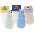 thumbnail image 6 of Summer Thin Cotton Short Socks Cartoon Car Crane Fashion for Kids, Mesh Ankle Socks for Boys and Girls Baby Crew Socks, 6 of 8
