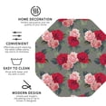 thumbnail image 3 of Picia Rose Flowers Printed Leather Coasters for Drinks, 4" Drink Coasters Set of 4 for Tabletop Protection, Handmade Luxurious Home Décor and Housewarming Gift -Octagon, 3 of 6