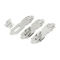 Uxcell Cupboard Stainless Steel Padlock Door Latch Lock Hasp Staples 2" 3Pcs