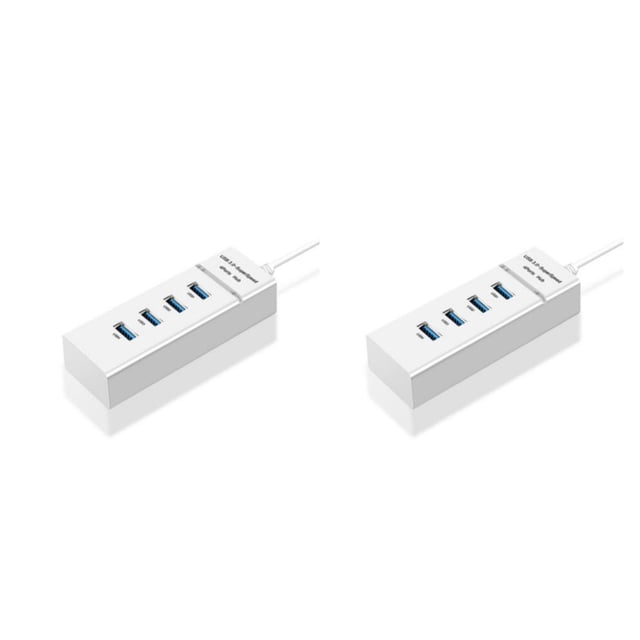 Hub USB 3.0 Bearachild Portátil 4 Puertos Blanco
