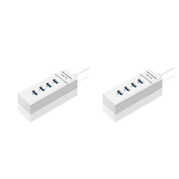 Hub USB 3.0 Bearachild Portátil 4 Puertos Blanco