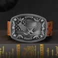 thumbnail image 3 of Cowboy Belt Buckles for Men American Flag Belt Buckle Vintage Rodeo Texas Big Cowboy Buckle, 3 of 5