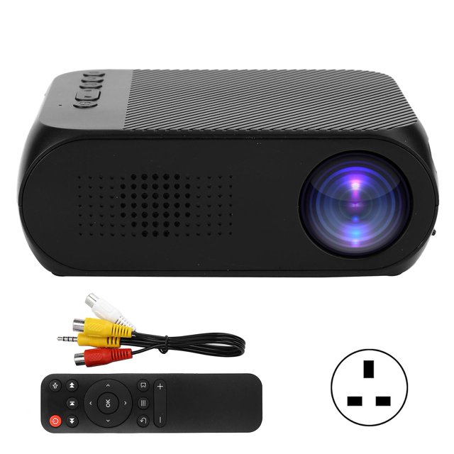 Mini Projector Black Micro 1080P HDMI Multi Function Home Theater YG320 100-240V( Plug )