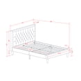thumbnail image 3 of East West Furniture KD18Q-2VL07 3 Piece Queen Size Bed Set - Bed Frame Brown Headboard with 2 Small Nightstand - Black Finish Legs, 3 of 8