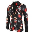 thumbnail image 2 of WREESH Men's New Casual Suit 3D Fun Print Christmas Large Size Suit Jacket, 2 of 8