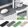 thumbnail image 2 of Hyasfey Faucet Splash Pad Foldable Splash-resistant Slope Easy Drainage Prevent Spill Splash Guard Kitchen Bathroom Faucet Drip Catcher Tray Faucet Drain Pad, 2 of 8