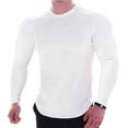 thumbnail image 4 of Men Blouses Swim Top Stripped Shirt Cold Gear Shirts Men Workout Clothe Short Thermal Top Shirt Dresses Mens Tall Tops Casual Tee T Long Sleeve Tunic Tee Sleeve T And Women White L, 4 of 6