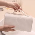 thumbnail image 4 of Minnieouse Bolso del artículo de tocador del viaje de la prenda impermeable de la PU con el bolso cosmético del viaje compacto y conveniente de Bolsas de maquillaje negro, 4 of 6