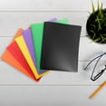 thumbnail image 5 of Plastic Folder with Pockets Prongs Colored Folders in Assorted Colors with Fasteners A4 Clip Folder, Colored Plastic File Holder, Pocket Folder with Prongs School Office Document Folder(Black), 5 of 9