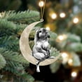 thumbnail image 2 of ERTUTUYI Christmas Ornaments Animals on the Moon Hanging Christmas Tree Decorations Window Wall Decorations Living Room Decorations A, 2 of 4