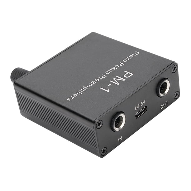 Preamplificador de Piezo, Impedancia de Alta Entrada de Entrada de Baja Salida de Ruido de Ruido de Guitarra Recargable Para Instrumento de Cadena