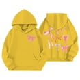 thumbnail image 3 of KHONTS Girls Cute Sweatshirt Hoodies Fall Loose with Bows Long Sleeve Pullover Shirt with Pocket,Size 3-14 Years, 3 of 3