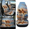 thumbnail image 3 of KUIFORTI Fashion Horse Auto Seat Covers Full Set 4 Pack Vehicle Seat Protector Front and Rear Split Bench for Cars Easy to Install Accessories Auto Trucks Van SUV, 3 of 7