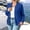 A-Blue, variant on Womens Zip-up Fleece Sweatshirt, Front Full Zipper Jackets No Hood, Fall Casual Loose Long Sleeve Sweatshirt with Side Pockets Dark Gray S