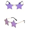 thumbnail image 4 of Wutalume Unisex Star Shaped Sunglasses, Fashion Solid Color Fun Eyewear for Dance Party, Holiday Celebration, Decorative Glasses, UV Protection, Novelty Accessory for Men and Women,Purple, 4 of 4