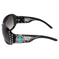 thumbnail image 5 of Rodeo Queen 4 Pairs of Fashion Riding Sunglasses for Women Bling Black Frame w/ Metal Cross Accent Piece Rhinestones & Smoke Gradient Lenses, 5 of 5