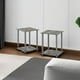 thumbnail image 5 of Mesa auxiliar Furinno Simplistic, juego de 2 unidades, roble francés, gris y gris, 5 of 9