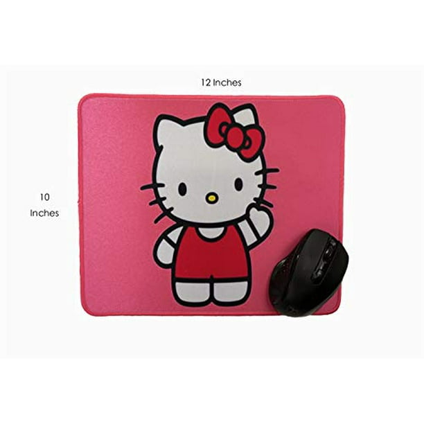 12 x 10 pouces Kitty Conçu Anime Hello Kitty chat Cute Girl Office Tapis de souris  Tapis de souris Tapis de souris 