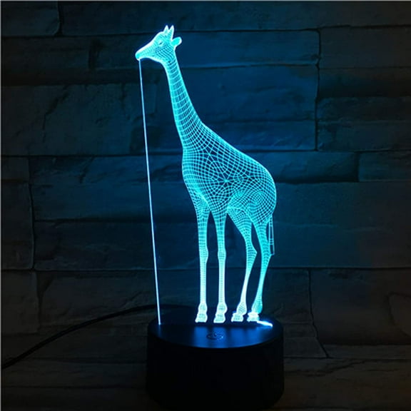 MYKOMI Giraffe 3D Night Light, Acrylic Giraffe USB LED Table Lamp Home r2d2 3D Arts Decor - 7 Colors Changing Bedroom Decor Night Light Gifts for Father Mother Husband Wife
