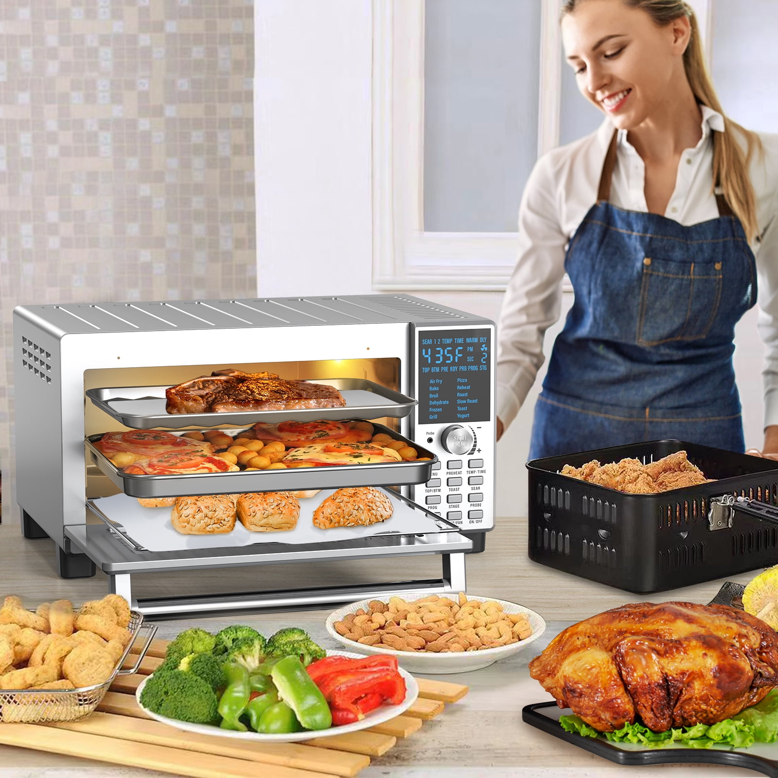 NuWave Bravo XL 1800-Watt Stainless Steel Oven, 12-in-1 Smart