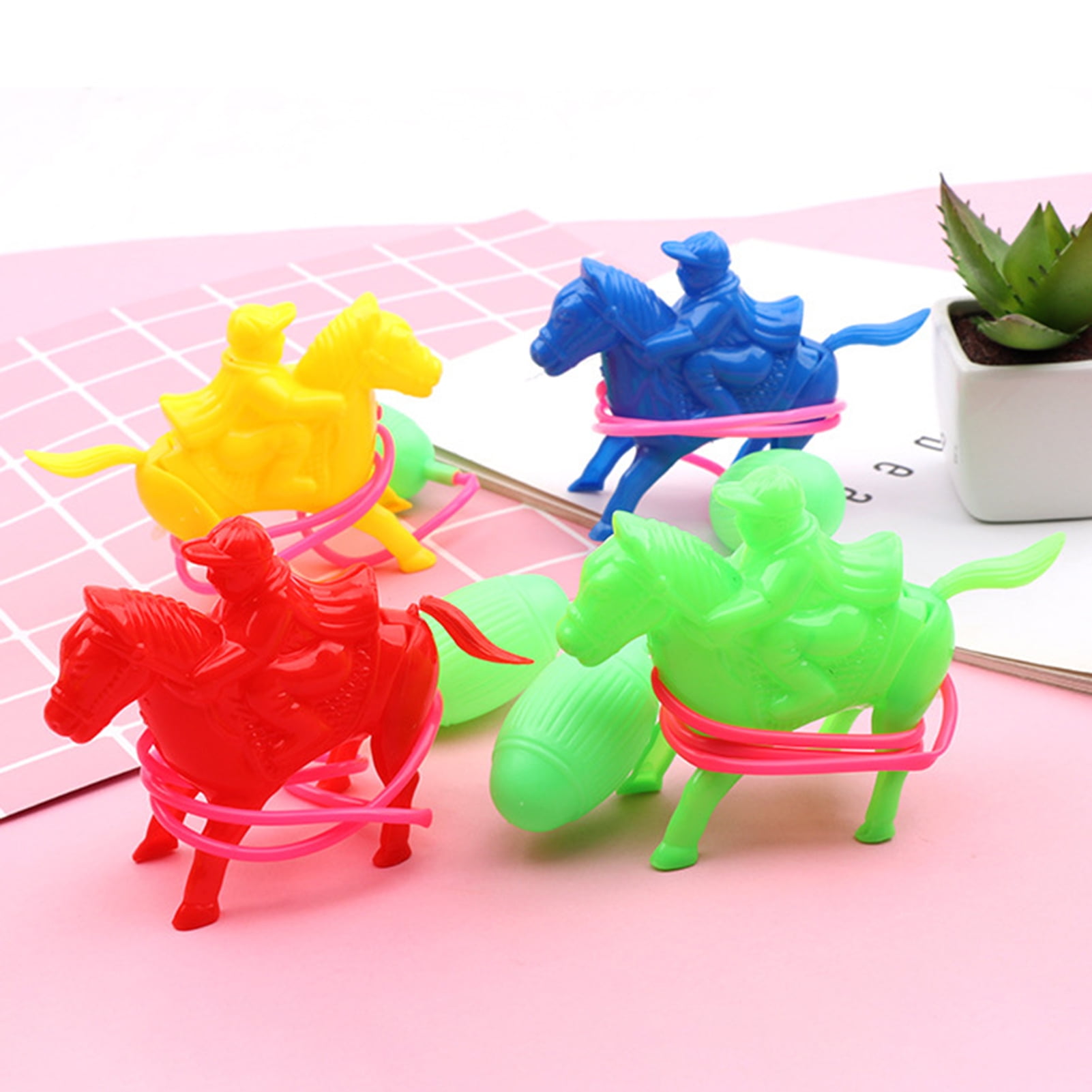 Kripyery 3Pcs Jumping Frog Toy Funny Line Control Plastic Air