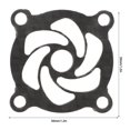 thumbnail image 1 of Cubierta del ventilador de refrigeración 30x30 mm cubierta del ventilador del motor RC de fibra de carbono B, 1 of 10