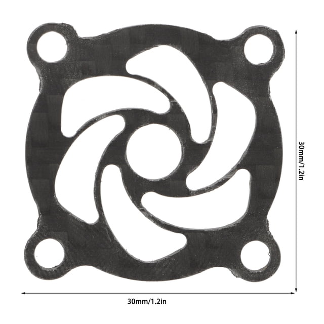 Cubierta del ventilador de refrigeración 30x30 mm cubierta del ventilador del motor RC de fibra de carbono B