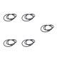 thumbnail image 1 of 5 Piezas Collar de Cordon de Caucho de de 3mm19.75 Pulgadas con de Acero Inoxidable - Negro, 1 of 4