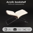 thumbnail image 2 of Acrylic Book Stand 11 x 5.9 x 6.1 in Large Open Book Display Stand for Cookbook Art Book Bible Guest Book - Coffee Table Book Stand for Reading - Transparency, Large Size, 2 of 10