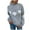 Dark Gray, variant on Luwomo Casual Christmas Sweaters Womens Long Sleeve High Neck Loose Fit Pullover Snowflake Graphic Knit Regular Tops,Dark Gray,L