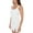 Off White, variant on Off White Medium Size Women's Sleeveless Mini Cocktail Bodycon Dress, Square Neck, Sexy Slit, Club, Party