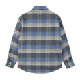 thumbnail image 3 of HaoXianJian Mens Plaid Shirt Long Sleeve Lightweight Shirt Jackets Causal Button Up Shirt Work Blouses Tops M-3X, 3 of 3