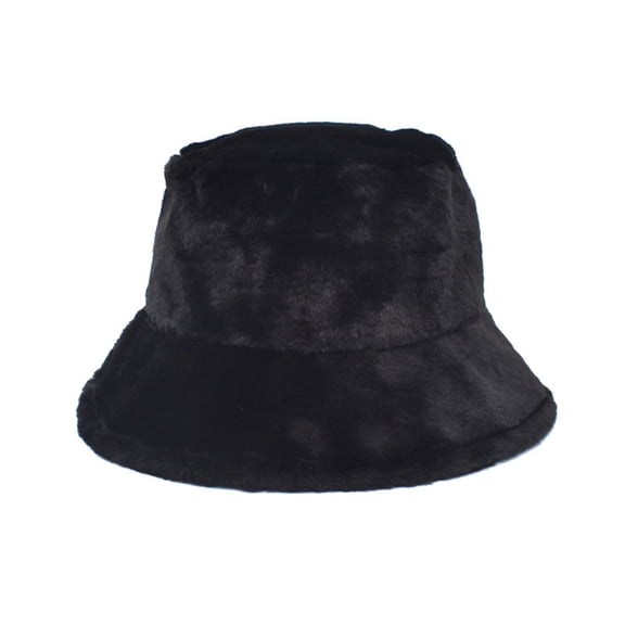 LBECLEY Bucket Hat Womens Solid Color Winter Thermal Windproof Bucket Fisherman Hat for Women for Girls White Bucket Hat Mens Hats Black M