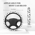 thumbnail image 7 of Picia Monochrome Flying Ravens Car Steering Wheel Cover, Non-Slip, Breathable, Universal 15 inch, 7 of 7
