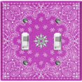 thumbnail image 1 of Metal Light Switch Plate Cover Pink Floral Bandana Paisley Tile Pattern TIL048, 1 of 13