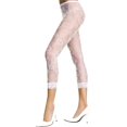 thumbnail image 1 of Leggings en Dentelle Florale Spandex Transparent, Blanc, 1 of 1