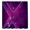 thumbnail image 3 of Ambesonne Eggplant Shower Curtain, Purple Lines Circles, 69"Wx75"L, Violet Pink, 3 of 3