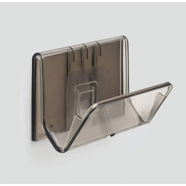 Caja de jabón La jabonera creativa montada en la pared, la jabonera plástica multifuncional con ganchos puede colgar artículos pequeños y pe
