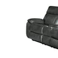 thumbnail image 2 of Contemporary Plush Faux Leather Upholstered Living Room Reclining Loveseat, Grey, 2 of 5