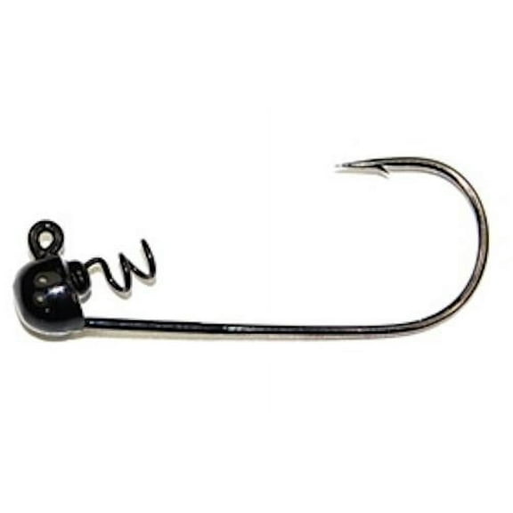 Gambler Screw Giggy Head Jighead 4 pack (Black, 1/4 oz - 5/0)