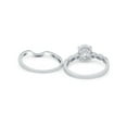 thumbnail image 4 of Two Piece Band Set Wedding Round Ring CZ 925 Sterling Silver Size 9, 4 of 7