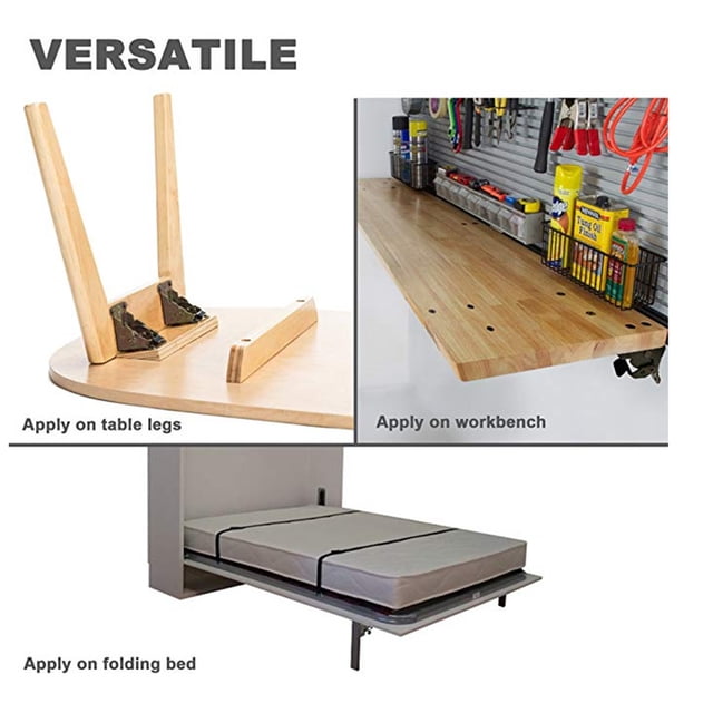Soportes para patas de mesa ANGGREK Herramientas 4 Uds Bisagra Plegable De 90 Grados