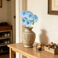 thumbnail image 5 of AUNVITO Artificial 3-Head Peony Flower Stalk Insert, Faux Silk Bloom Floral Pick for Home Vase Table Centerpiece Decor, 1pc, 5 of 6