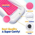 thumbnail image 4 of Sleepah Inflatable Toddler Travel Bed – Inflatable & Portable Bed Air Mattress Set –Blow up Mattress for Kids with High Safety Bed Rails. Set Includes Pump, Case, Pillow & Plush Toy (Coral), 4 of 6
