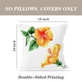 thumbnail image 4 of LALILO Throw Pillow Covers Watercolor Orange Hibiscus Flowers Cushion Cover 18" x 18", 2 Pack, 4 of 6