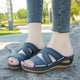 thumbnail image 4 of Sandalias bordadas multicolor para mujer con zapatos de plataforma de boca de pez con cuña Wmkox8yii  ytu1386, 4 of 9